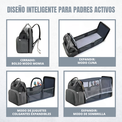 Mochila cuna para bebés 3 en 1