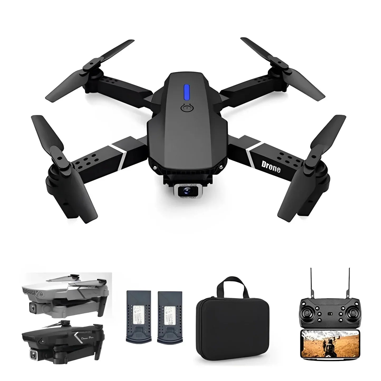 Dron con doble cámara 4K + Maletín Gratis